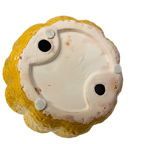 Ceramic Pumpkin Decor Autumn Leaves Curly Vines Harvest Wire Branches 7" x 8" - Picture 4 of 7